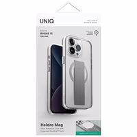 Uniq Heldro Mag Magclick Charging ümbris jaoks iPhone 15 Pro Max - läbipaistev