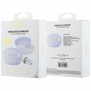 Juhtmevabad kõrvaklapid OWS Guess Metalic Finish Electropated Parts Classic Logo, lillad