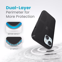 Speck Candyshell Grip MagSafe - iPhone 17e / 16e / 15 / 14 / 13 ümbris (must / Slate hall)