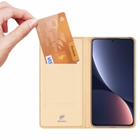 Dux Ducis Skin Pro Ümbris Xiaomi 13 Flip Card Wallet kuldne Stand