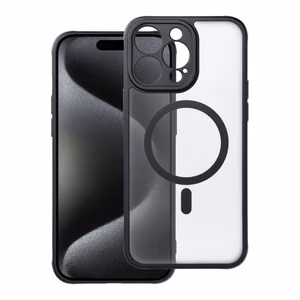 Case for iPhone 15 PRO MAX Full Matte Mag Cover compatible with MagSafe black