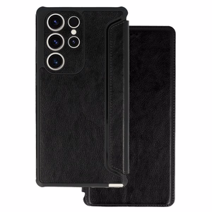 Razor Leather Kaaned Ümbris jaoks Samsung Galaxy S24 FE must