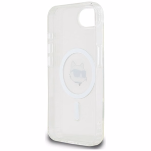 Karl Lagerfeld IML Metal Choupette Head MagSafe iPhone 16e Ümbris - Valge