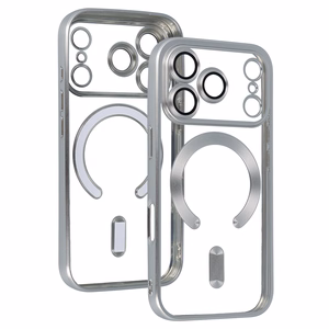 metallik MagSafe Ümbris jaoks Iphone 17 Pro hõbedane