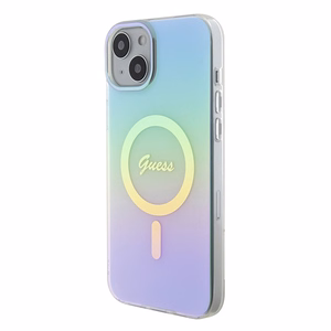 Guess GUHMP15MHITSQ iPhone 15 Plus 6.7" бирюзовый/бирюзовый жёсткий чехол IML Iridescent MagSafe