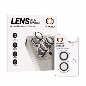 Tempered glass Tel Protect 3D Lens on camera for Iphone 16/16 Plus transparent (lens 2 pieces)