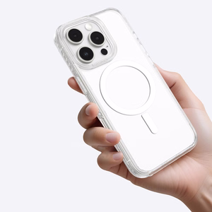 AmazingThing Titan Pro Mag Ümbris with Magnetic Ring jaoks iPhone 16 Pro - Läbipaistev