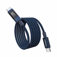 Choetech XCC-1068 PD 60W USB-C - USB-C Cable with Display 1.2 m - Blue