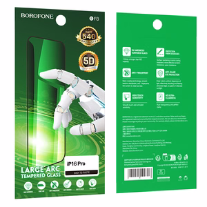 Закалённое стекло Borofone BF8 Diamond Armor Full Screen 5D для iPhone 16 Pro/17 — 10 шт.