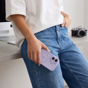 Tech-Protect MagPeak MagSafe CC  iPhone 17 ümbris, mattlilla