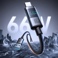 Joyroom S-A16 Pro Prism Series 66W USB-A - USB-C Kaabel with Display 1.2m - must