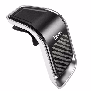 Car phone Hoidja Hoco CA74 jaoks using on ventilation grille, magnetic, must-hõbedane