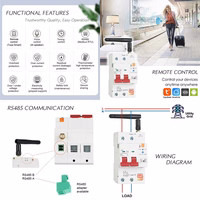 TUYA nutikas kaitselüliti, 1P+N, Wi-Fi, RS485, 63A