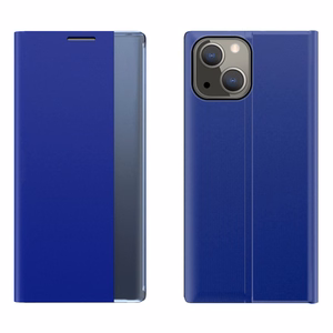 Sleep Case raamaturiiuli tüüpi ümbris nutika aknaga iPhone 13 sinine