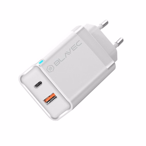 Blavec Сетевое зарядное устройство BC-5 GaN - USB + Type C - PD QC 45W 3A (TCBC5G-UCW453A) белое