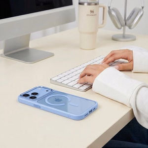 Tech-Protect Magmat MagSafe CC ümbris mudelile iPhone 17 Pro Max / 18 Pro Max – läbipaistev helesinine