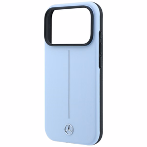 Mercedes Semi Wrap Iconic Line MagSafe nahast ümbris mudelitele iPhone 18 Pro Max / 17 Pro Max, sinine