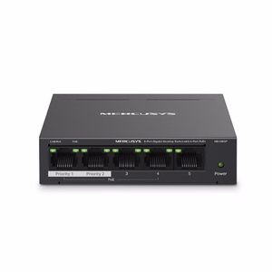 Mercusys 5-портовый настольный коммутатор Gigabit с 4 портами PoE+