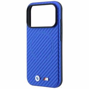 BMW M Carbon Printed Ring MagSafe ümbris mudelile iPhone 17 Pro / 18 Pro – sinine