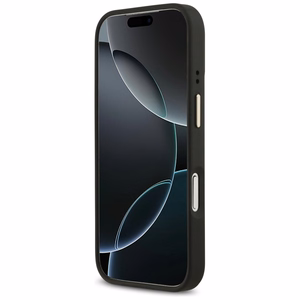 Guess 4G Logo Plate MagSafe Чехол для iPhone 17 Pro - чёрный