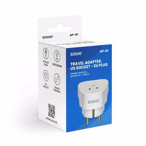 SAVIO AP-01 reisiadapter, US pistikupesa – EL pistik