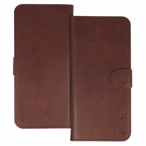 WONDER COMMON Универсальный чехол-книжка (SIZE XL) для Samsung A12/A13 4G/A34 5G/A02S/Xiaomi Redmi 12 4G/12C/Note 12 4G/12 Pro 5G/Oppo A53S/A72/A92 коричневый