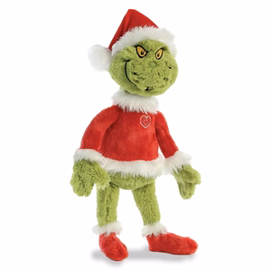 Grinch keskkonnahoidlik jõuluvana kostüümis plüüslelu, 43 cm