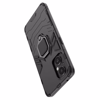 Ring Armor kõva hübriidkate + magnetiline hoidja OnePlus Nord N20 5G jaoks must
