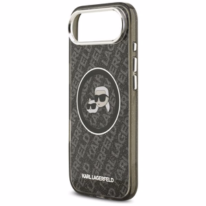 Karl Lagerfeld IML Glitter Karl & Choupette Heads Logo MagSafe iPhone Air Ümbris - Must