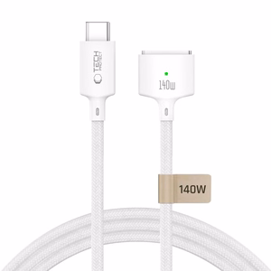 Tech-Protect MMC01 Ultraboost USB-C / MagSafe 3 140W 300cm kaabel mudelile MacBook, valge
