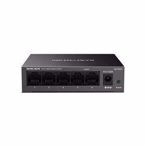 Mercusys MS105GS - lauaarvuti lüliti, 5 Gigabit porti, must