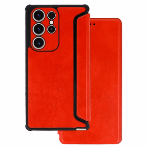 Razor Leather Kaaned jaoks Samsung Galaxy S23 Plus punane