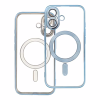 ELECTRO MAG COVER case compatible with MagSafe jaoks IPHONE 16 sinine