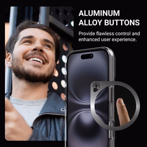 Crong Clear MAG Pro MagSafe ümbris seadmele iPhone 16, must