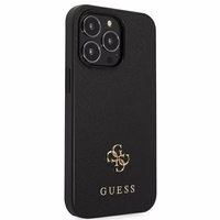 Guess Saffiano 4G Small Metal Logo ümbris jaoks iPhone 13 Pro / 13 6.1" - must