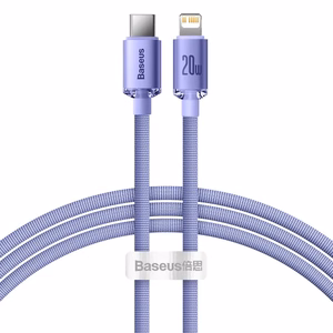 USB kaabel Baseus CAJY000205 violetne Type-C / Lightning 200cm (kuni 20W)