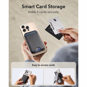 ESR Classic RFID-kaitsega MagSafe magnetiline telefoni kaarditasku koos toega – must