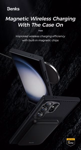 Benks Magnetic Armor Pro Kevlar Ümbris 600D (0041) jaoks Samsung Galaxy S24 Plus must