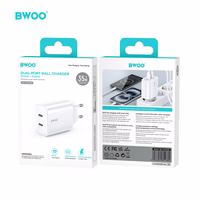 BWOO CDA206 PD 35W Seinalaadija 1x USB-C port valge