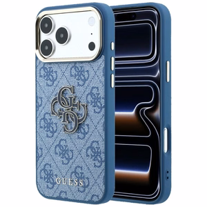 Guess 4G & Big Resin Logo ümbris iPhone 17 Pro / 18 Pro jaoks, helesinine