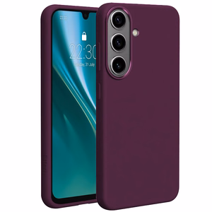 Etteri Silicone Mag ümbris Samsung Galaxy S25 jaoks, tume kirsipunane