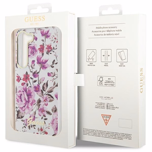 Guess GUHCS23SHCFWST S23 S911 valge/valge hardcase Flower Collection