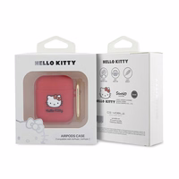 Hello Kitty Silicone 3D Kitty Head ümbris jaoks AirPods 1/2 - fuchsia