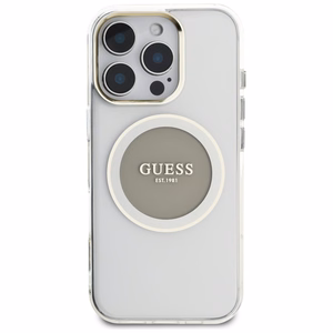 Guess IML Metal Colored Circle Classic Logo MagSafe ümbris jaoks iPhone 16 Pro - hall