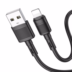 Кабель USB A to Lightning Hoco 2,4A 1 м X83 чёрный