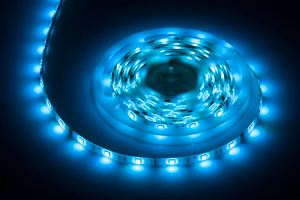 Lighting kit with 150-LED 5050 SMD strip, power supply and colour controller
