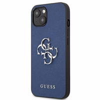 Guess GUHCP13SSA4GSBL iPhone 13 mini 5.4" sinine/sinine kõvakott Saffiano 4G metallist logo