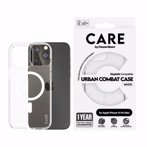 CARE by PanzerGlass Urban Combat Ümbris MagSafe jaoks iPhone 15 Pro Max - Valge