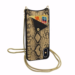 BAG - SNAKE Leather Ümbris - IPHONE XS MAX Kuldne