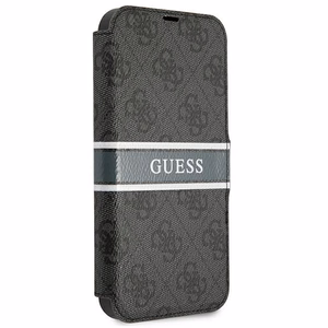 Guess GUBKP13L4GDGR raamatkaaneline ümbris iPhone 13 Pro / 13 6,1" 4G Stripe – hall